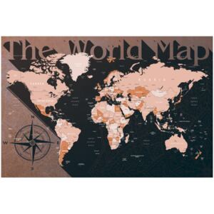 Murando DeLuxe Mapa na korkové tabuli - the wold map Velikost: 90x60 cm