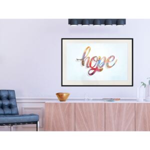 Plakát - Barevná naděje - Colourful Hope 90x60 Černý rám s passe-partout
