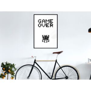 Plakát - Konec hry - Game Over 20x30 Černý rám