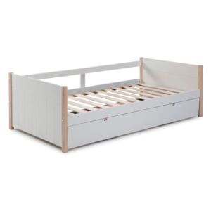 Bílá dětská postel s výsuvným lůžkem Marckeric Kiara, 90 x 190 cm