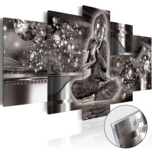 Obraz na akrylátovém skle - Silver Serenity [Glass] 100x50
