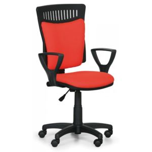 Pracovní židle Balis s područkami červená