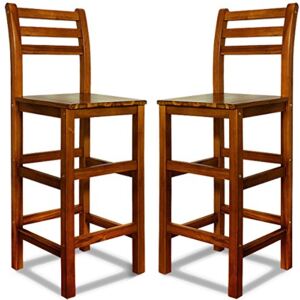 Barová židle Corona 2 dílný set | masivní akáciové dřevo