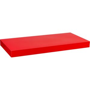 Nástěnná police 50 cm | lesklá červená