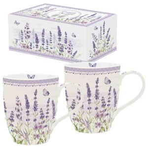 Easy Life Sada porcelánových hrnků Lavender Field R1457-LAVF