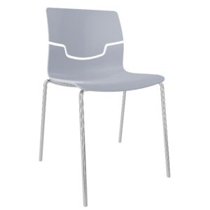 GABER - Židle SLOT NA - šedá/chrom