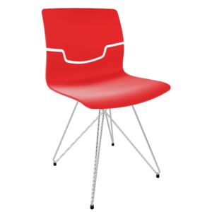 GABER - Židle SLOT TC - červená/chrom