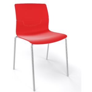 GABER - Židle SLOT FILL NA - červená/chrom