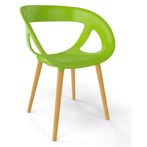 GABER - Židle MOEMA BL - zelená/buk