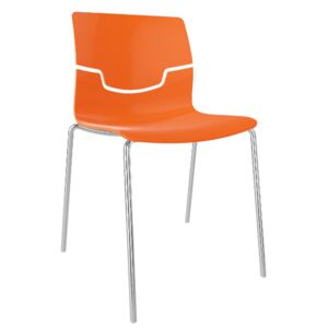 GABER - Židle SLOT NA - oranžová/chrom