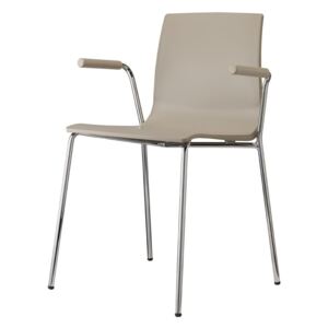 SCAB - Židle ALICE s područkami - béžová/chrom