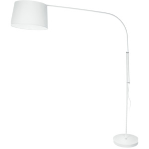 I-BRIDGE/PT stojací lampa 1xE27 kov v bílé barvě a textilní stínidlo