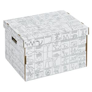MARUAI Úložná krabice s omalovánkou ANIMAL LAB