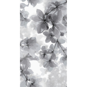 Hotový závěs s květy na řasící pásce 140x250cm různé barvy Barva: šedé květy č.2088