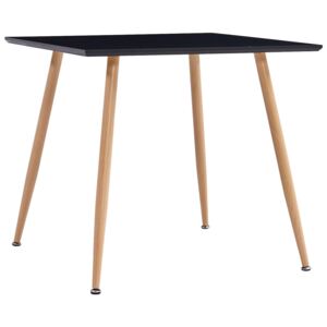 Jídelní stůl černý a dubový 80,5 x 80,5 x 73 cm MDF