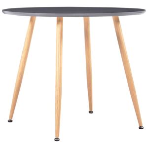 Jídelní stůl šedý a dubový 90 x 73,5 cm MDF