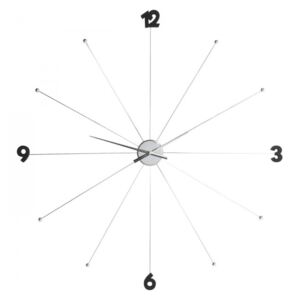 KARE DESIGN Nástěnné hodiny Like Umbrella Chrome 100 × 100 × 6 cm