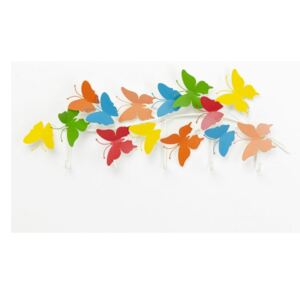 KARE DESIGN Věšák Colorful Butterflies 31 × 79 × 5 cm
