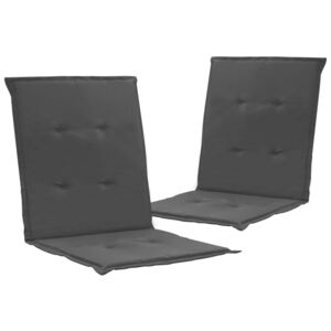Podušky na zahradní židle 2 ks černé 100 x 50 x 3 cm