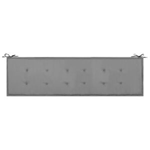 Poduška na zahradní lavici černo-šedá 200 x 50 x 3 cm