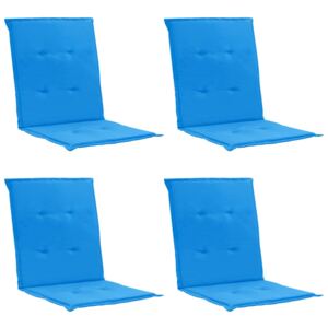 Podušky na zahradní židle 4 ks modré 100 x 50 x 3 cm