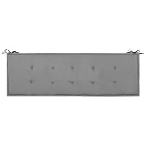 Poduška na zahradní lavici černo-šedá 150 x 50 x 3 cm