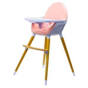 Vysoká dřevěná židle Kinderline WHC-701.1 - Růžová