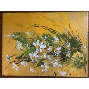 Ručně malovaný obraz Barbora Škarková - Luční kytice