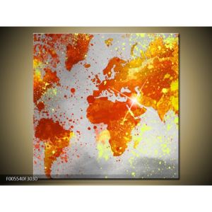 Zlatý obraz mapy světa (F005540F3030)