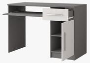 Počítačový stůl Omega II - šedá/bílá