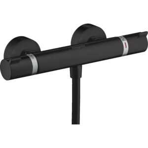 Hansgrohe Ecostat Comfort - Sprchová baterie nástěnná termostatická, matná černá 13116670