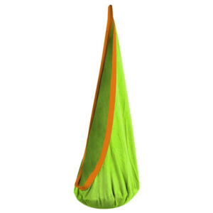 Závěsný látkový kokon Laila / houpačka/ křeslo pro děti zelená 140x55x55cm