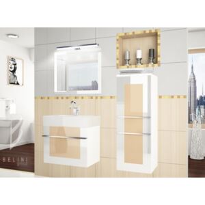 Moderní stylová koupelnová sestava s led osvětlením ELEGANZA 1PRO + zrcadlo ZDARMA 75