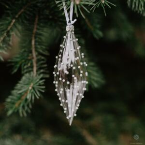 Vánoční ozdoba Crystal Clear Pearls 16 cm (kód PODZIM2020 na -20 %)