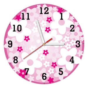 Dětské hodiny Hezké růžové kvítky 30x30cm ZD5360A_1OD