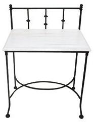 IRON-ART Noční stolek AMALFI - bez zásuvky, kov + dřevo
