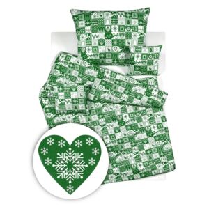 Darré povlečení Christmas Green 140x220 140x220 70x90 bavlna vánoční - vyrobeno v ČR - záruka 5 let
