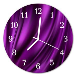E-shop24, průměr 30 cm, Hnn51301780 Nástěnné hodiny obrazové na skle - Design fialový