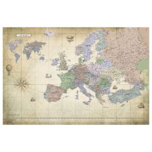 Mapa Evropy na korkové tabuli (60x40 cm) - Murando DeLuxe