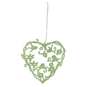 Závěsné srdce zelené K1443-15