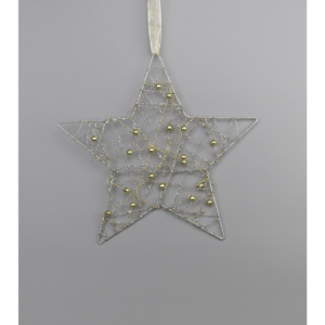 Vánoční závěsná hvězda Alambre, zlatá