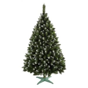 Nohelgarden Stromek JEDLE umělý vánoční s bílými konci + stojan 160cm