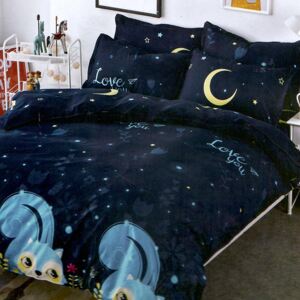 Ložní povlečení MELISSA NIGHT LOVE 7 dílná sada 140x200cm - 140 x 200 cm - 7 SET 2x polštář 2x malý polštář 2x přikrívka 1x prosteradlo
