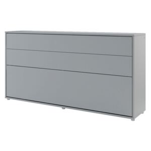 Sklápací postel BC-06 90x200 Bed Concept, Barva: šedá, LED světlo s USB: bez LED světla s USB, Vnitřní osvětlení pod policemi: bez osvětlení políc