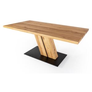 Natoor Stůl Stromboli Varianta: Stůl Stromboli stříbrný pevný 180 x 90 cm dub průběžný rustik olej