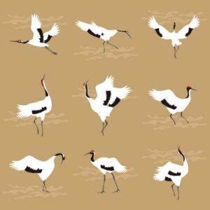 Huntley, Claire - Obraz, Reprodukce - Oriental Cranes