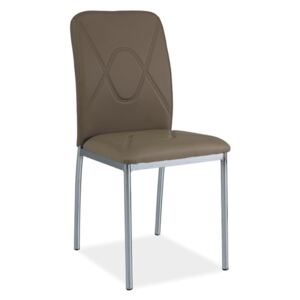 Jídelní židle H-623 / chrom / tmavě béžová