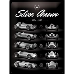 Nostalgic Art Plechová cedule: Mercedes-Benz (Silver Arrows Chart) - 40x30 cm