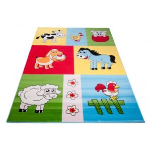 Dětský kusový koberec KINDER E047A Zvířátka vícebarevný Rozměr: 200x290 cm