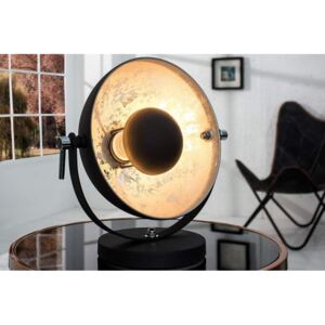 Černo-stříbrná stolní lampa Studio »